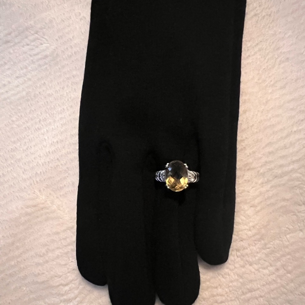 NWOT Genuine Citrine Gemporia Sterling Silver Ring - Picture 4 of 9